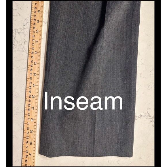 Brooks Brothers 346 Dress Pants Mens TAG-36x32 SEE DESC! Flat Gray Wool QK SHIP - Picture 9 of 11